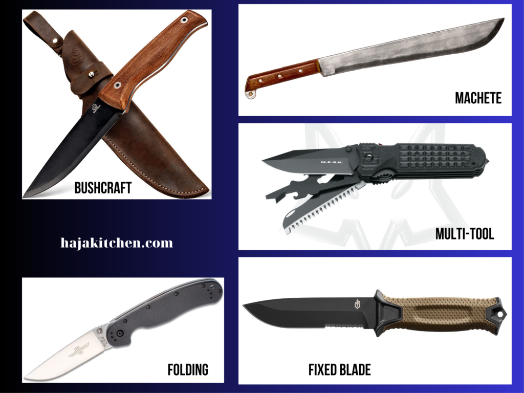 different types of survival knives