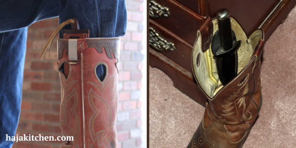 How to wear a boot knife with cowboy boots: basic techniques