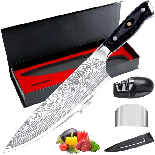6. MOSFiATA 8" Super Sharp Professional Chef's Knife