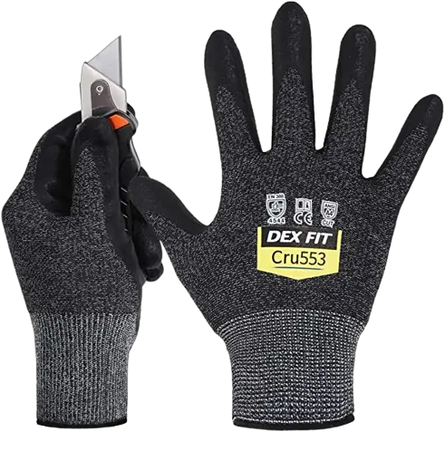 3. DEX FIT Level 5 Cut Resistant Gloves