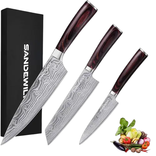 5. Professional Kitchen Knives High Carbon Stainless Steel Chef Knife Set