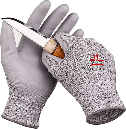 1. SAFEAT Cut Resistant Work Gloves for Men and Women
