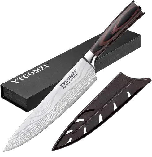 7. Ytuomzi Chef's Knife with Ergonomic Handle Professional Chef Knife